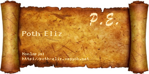 Poth Eliz névjegykártya